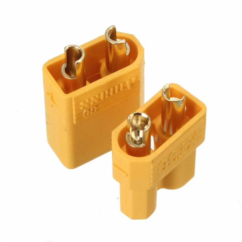 1Pair XT30 2mm Golden Male Female Plug Interface Connector