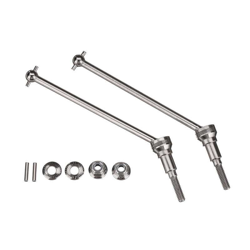 2PCS HBX 2996A 1/10 RC Car Parts Metal Universal Front Drive Shaft Vehicles Models Spare Accessories T2111