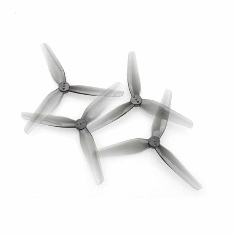 2 Pairs HQprop Durable Prop T4X2X3 4020 4 Inch 3-Blade Propeller Grey (2CW+2CCW) Poly Carbonate for FPV Racing RC Drone