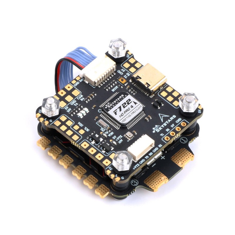 30.5X30.5mm Skystars F7 HD Pro4 MPU600 Flight Controller with 5V 10V BEC KM65 65A BL_32 128K F4 4in1 ESC Stack for RC FPV Racing Drone