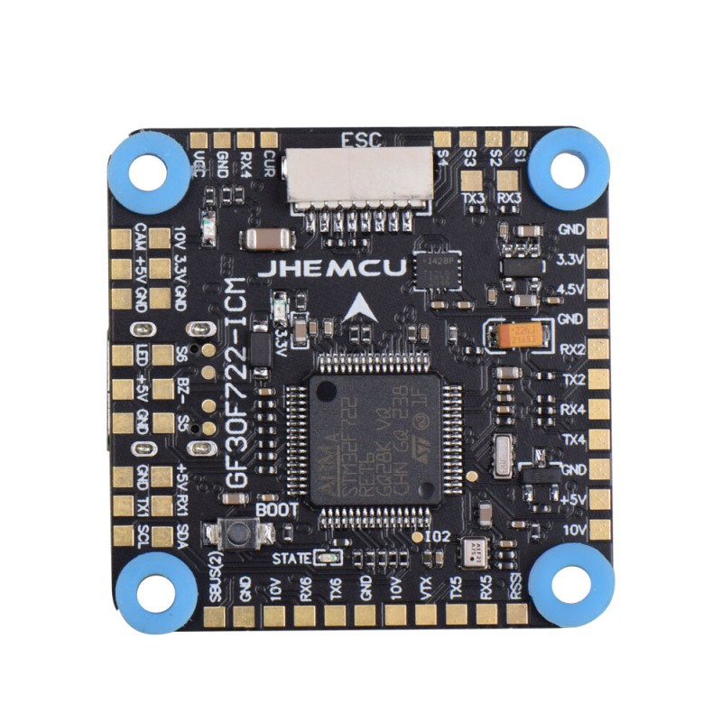 30X30mm JHEMCU GF30F722-ICM F722 Baro OSD 5V 10V Dual BEC Flight Controller 3-8S for FPV Freestyle HD RC Drone