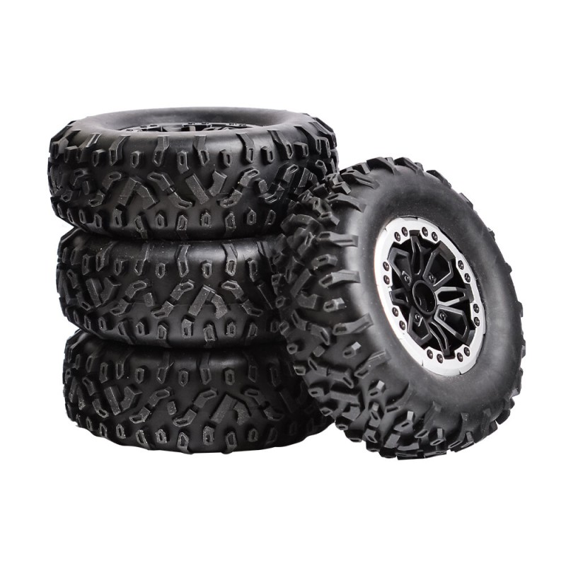 4PCS LDRC RC Car Upgraded Parts Soft Tires Wheels Rims for 1297 1299 WPL B14 B24 C14 C24 C34 C44 MN D90 91 96 99 99S RC Cars Vehicles Models Accessories L0001-6