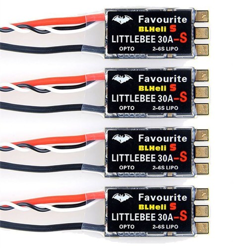 4PCS LittleBee 30A S BLHeli_S OPTO 2-6S Brushless ESC for DIY RC FPV Racing Drone