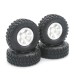 4PCS RC Car Wheel Tire 7mm Hex For JJRC C8801 Austar AX8560 TRX4M 1/18 RC Vehicles Parts