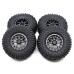 4PCS Tires Metal Rims Wheel 2.2inch 12mm Hex Crawler SCX10 TRX4 TRX6 YIKONG YK4082 4012 RGT 1/10 RC Car Vehicles Model Parts