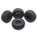 4PCS Tires Metal Rims Wheel 2.2inch 12mm Hex Crawler SCX10 TRX4 TRX6 YIKONG YK4082 4012 RGT 1/10 RC Car Vehicles Model Parts