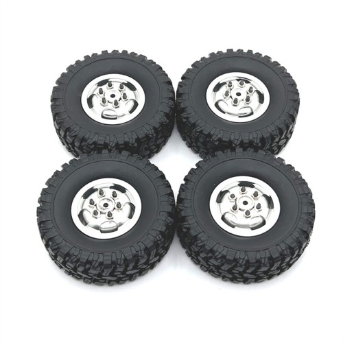 4PCS Upgraded Metal Rims Tires Wheels MNRC MN82 for TOYOTA Land Cruiser LC79 1/12 WPL 1/16 RC Cars Vehicles Models Spare Parts