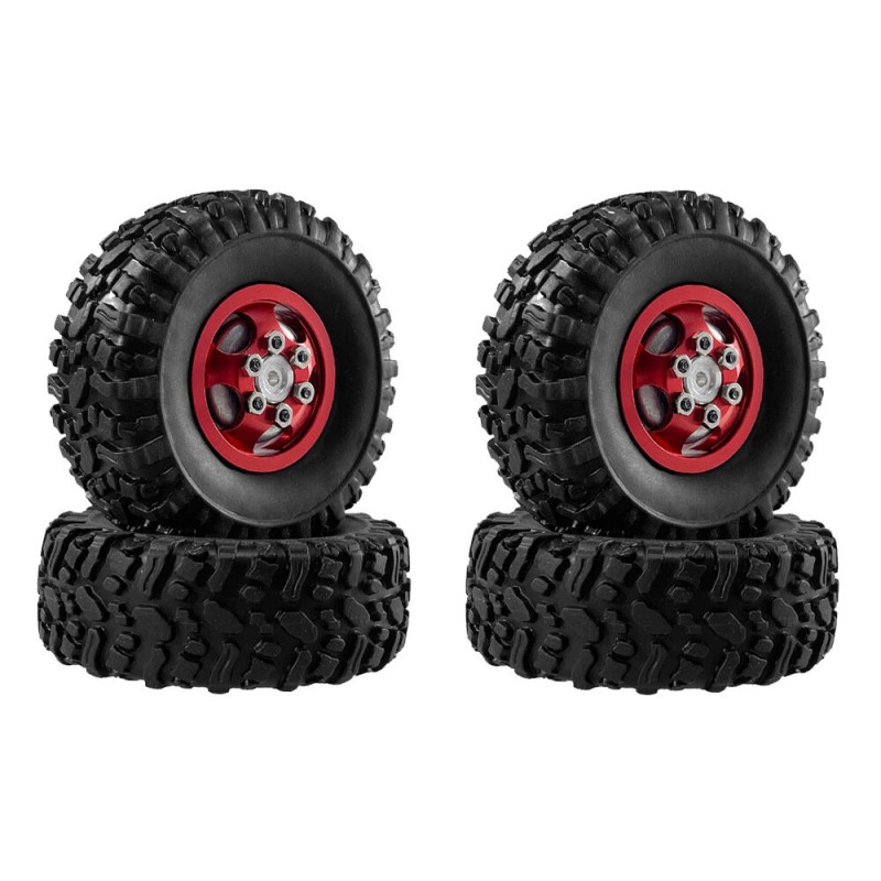 4PCS Upgraded Metal Rims Tires Wheels for TOYOTA Land Cruiser MN82 LC79 MN78 WPL D90 D91 D96 99S 1/12 RC Cars Vehicles Models Spare Parts