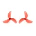 4 Pairs Gemfan 45mm 1.8 Inch 3-Blade Ducted Propeller 1mm / 1.5mm Shaft Hole for 80-85mm Indoor ThinyWhoop RC Drone FPV Racing