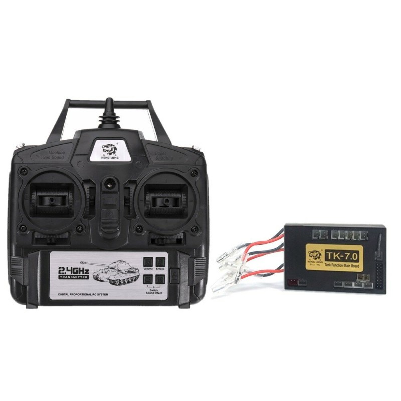 7.0S Function Mainboard +2.4G Transmitter Remote Control System Set for Heng Long 1/16 Rc Car Tank Model