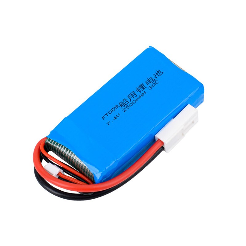 7.4V 2500mAh 30C 2S High-Performance Lipo Battery EL-2P Plug for Feilun FT009 Fast High Speed RC Boat
