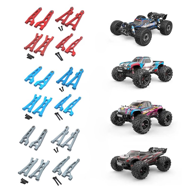 8pcs Upgrade Parts For MJX H16 16207 16208 16209 16210 Metal Front and Rear Upper Lower Suspension Arm Set 1/16 RC Car