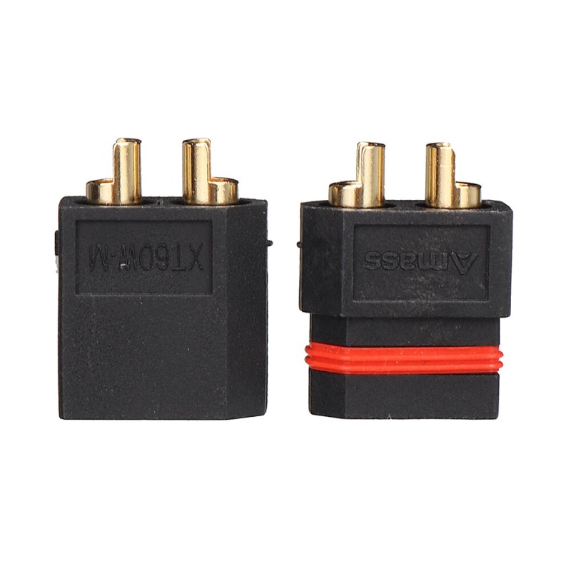 Amass XT60W Waterproof Plug Gold-Plated Black Bullet Connector Male and Female Plug for RC Drone