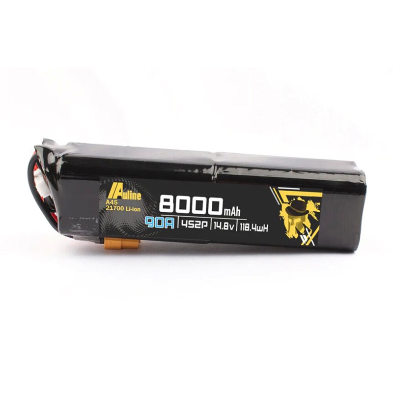 Auline 21700 A45 14.8V 8000mAh 4S2P 90A LiPo Battery XT60 Plug for RC Drone