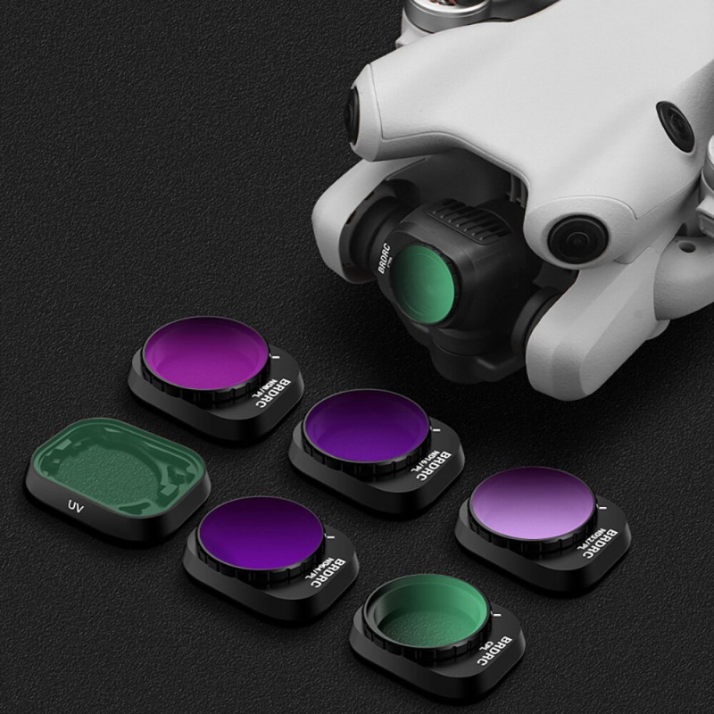 BRDRC Camera Lens Filter Adjustable UV CPL ND8PL ND16PL ND32PL ND64PL Combo Set for DJI MINI 4 PRO RC Drone Quadcopter
