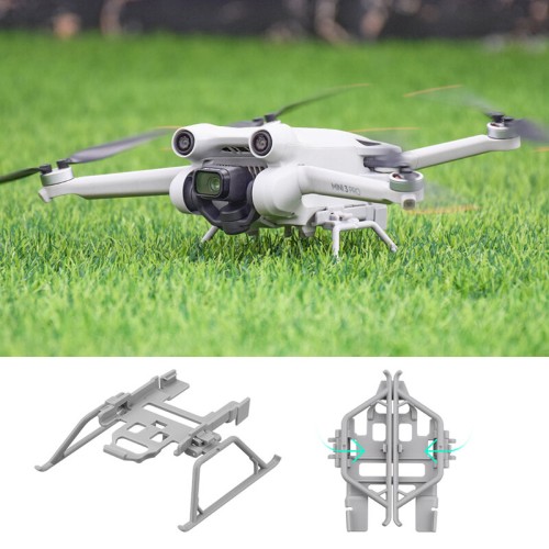 BRDRC Foldable Extended Heighten Landing Gear Skid Legs Protector Support for DJI Mini 3 / Mini 3 PRO RC Drone Quadcopter