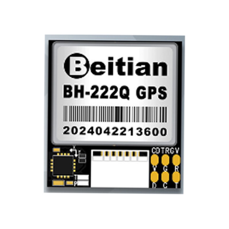 Beitian BH-222Q GPS Module With QMC5883 Compass NMEA UBX Dual Protocol for FPV Return Rescue Racing Drone RC Airplane Compatible F4 F7 H7 Flight Controller