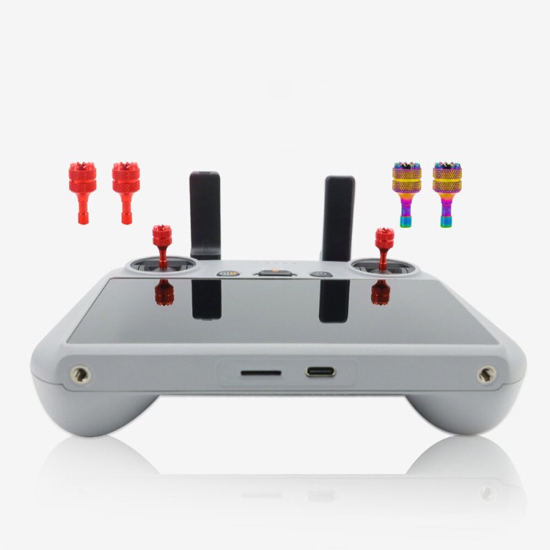 CQT RC / RC 2 Remote Control Joystick Sticks Rocker Thumb Aluminum Alloy 4Pcs for DJI Mini 3 / Mini 4 PRO / Air 3 Screen Controller