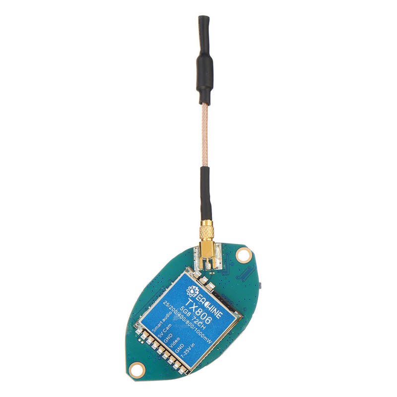 Eachine TX806 Leaf Version 5.8Ghz 72CH 25mW/200mW/400mW/800mW/1000mW FPV Transmitter Smart Audio Pit Mode AV VTX MMCX With MIC For RC Drone