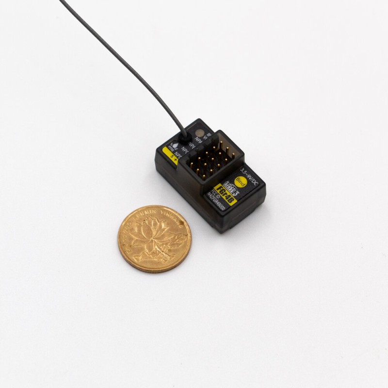FlySky FGr4B 2.4GHz 4CH AFHDS 3 Mrico Mini RC Receiver PWM/PPM/i-bus/S.BUS/i-bus2 Output Compatible PL18 NB4 NB4 Lite NB4+ for RC Car Boat