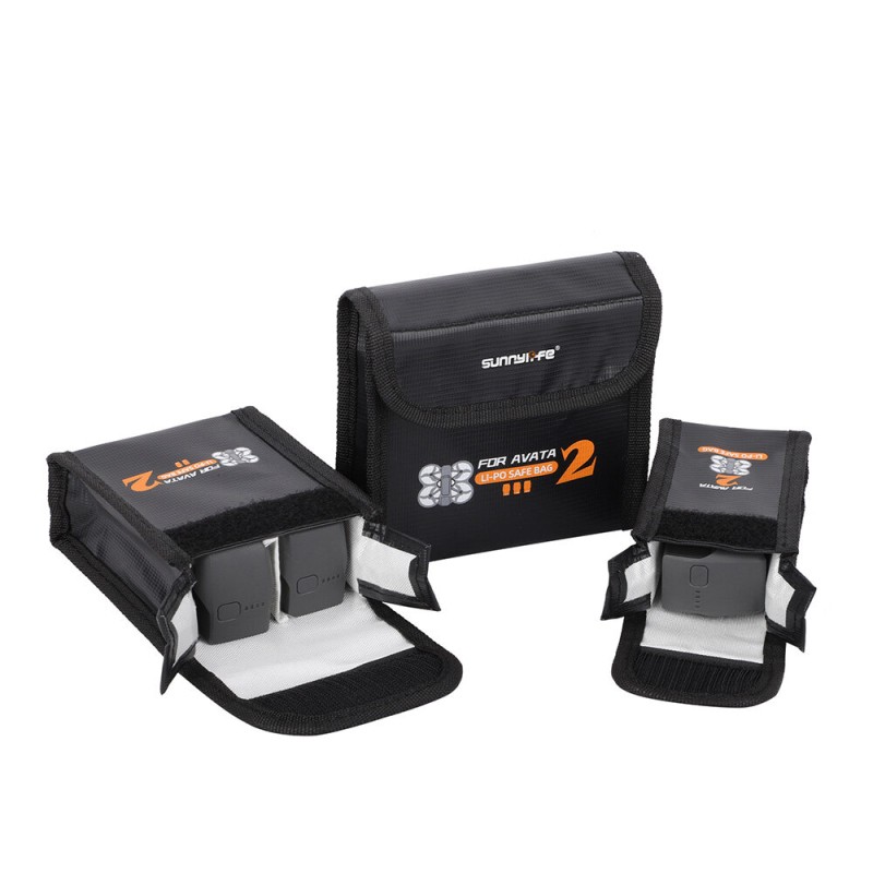 For Avata 2 Battery Explosion-proof Safety Storage Bag Cover Shockproof Case Flame Retardant Fireproof Guard Protection Bag