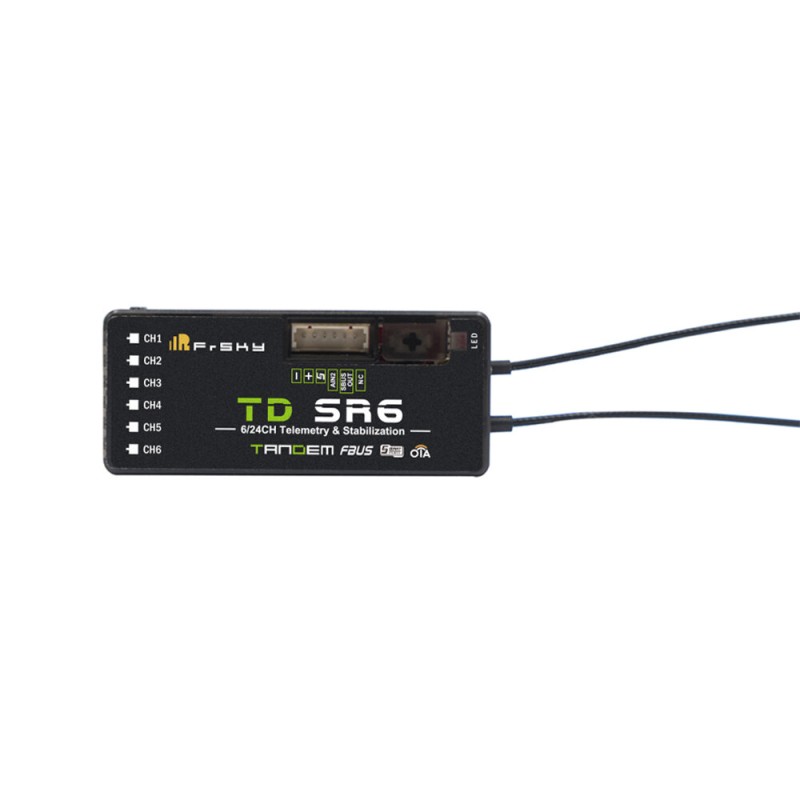 FrSky TD SR6 2.4GHz & 900MHz Dual-Band 6/24CH Telemetry & Stablization PWM SBUS/FBUS/S.Port. Receiver for FPV RC Racer Drone