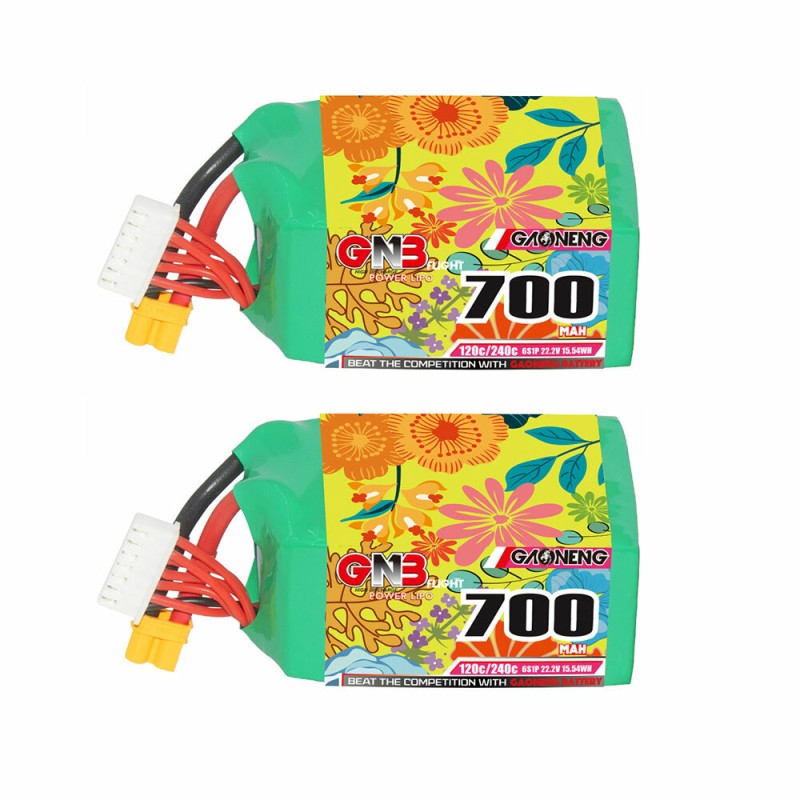 GAONENG GNB 22.2V 700mAh 120C 6S LiPo Battery XT30 Plug for 2 to 2.5 Inch RC Drone FPV Racing