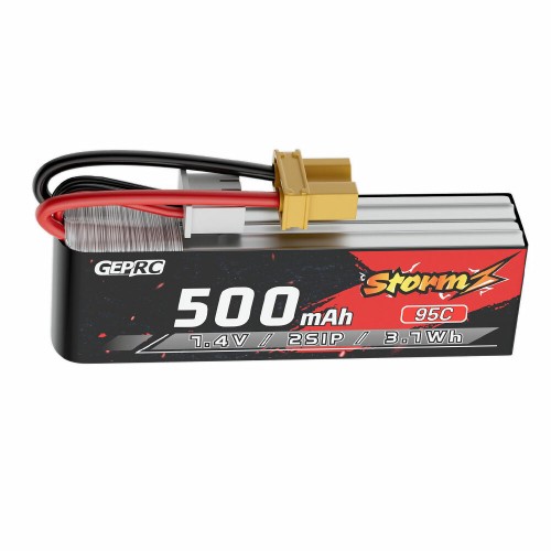 GEPRC Storm 7.4V 500mAh 95C 2S LiPo Battery for Freestyle Racing Quadcopter Helicopter Drone