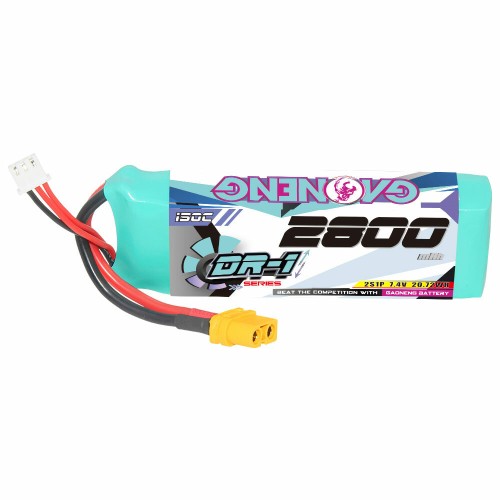 Gaoneng 7.4V 2800mAh 150C 2S Lipo Battery XT60 PLUG/T PLUG for 1/12 1/14 1/16 RC Cars