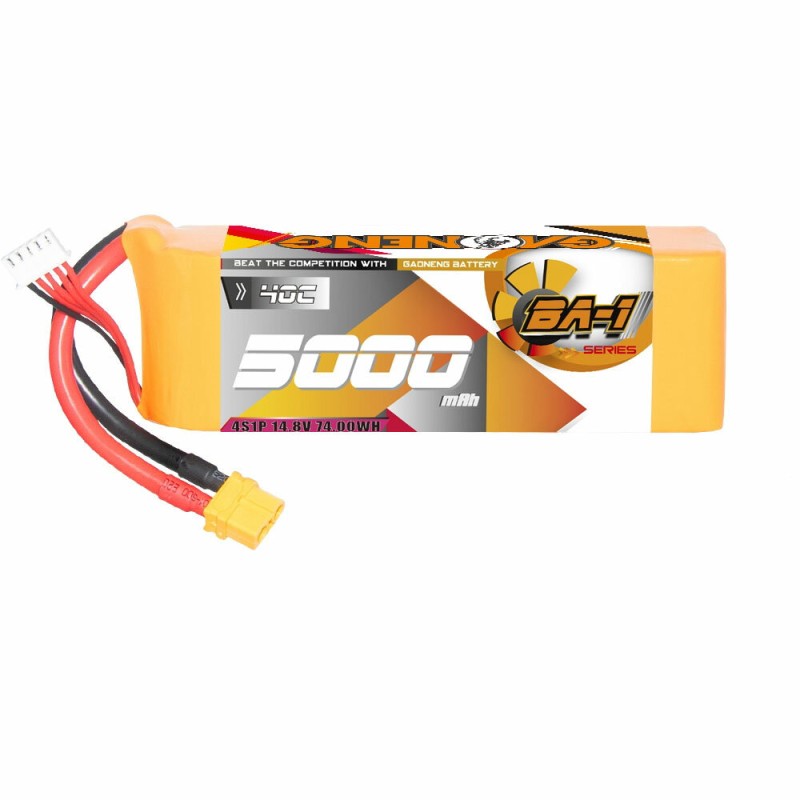Gaoneng GNB 14.8V 5000mAh 40C 4S LiPo Battery T Plug / XT60 Plug for  1/8 Scale RC Car Remote Control Tank RC Airplane Helicopter