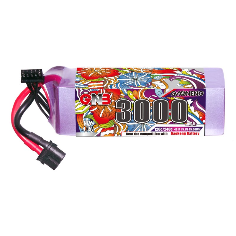 Gaoneng GNB 15.2V 3000mAh 120C 4S LiHV Lipo Battery XT60 / XT90 Plug for 80-330mm Brushless Drone FreeWing Air Wing RC Boat Helicopter
