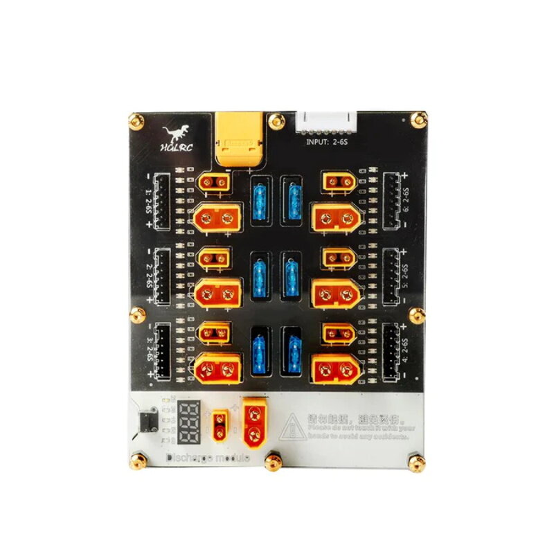 HGLRC Thor 6 Port Lipo Battery Balance Charger Board Pro 40A XT60 XT30 Plug 2-6S Integrated with Lipo Discharger for IMAX B6
