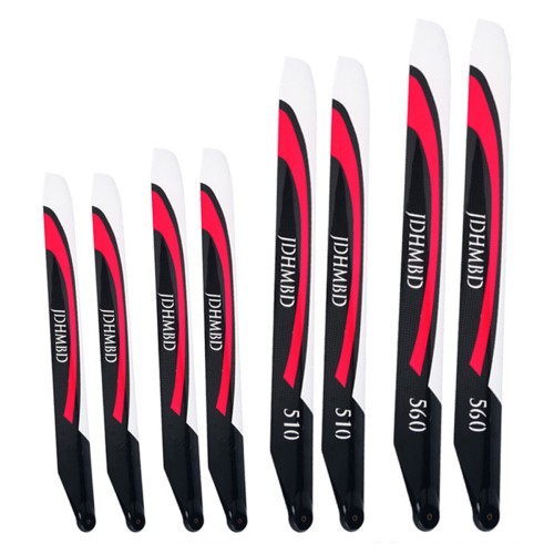 JDHMBD Carbon Fiber Helicopter Main Blade 86/95/105/360/380/510/560mm For ALIGN ALZRC RC Helicopter Parts