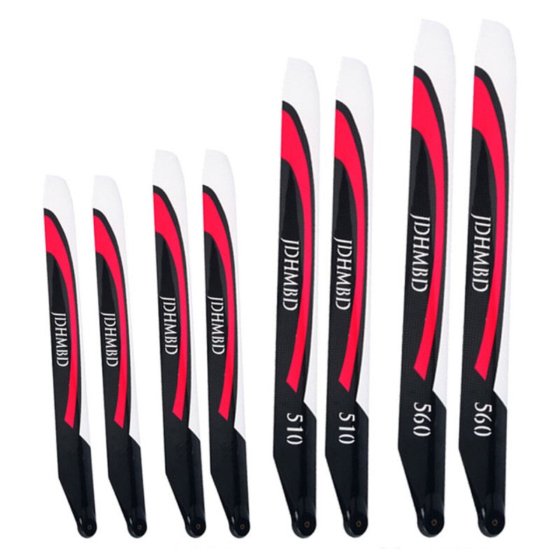 JDHMBD Carbon Fiber Helicopter Main Blade 86/95/105/360/380/510/560mm For ALIGN ALZRC RC Helicopter Parts