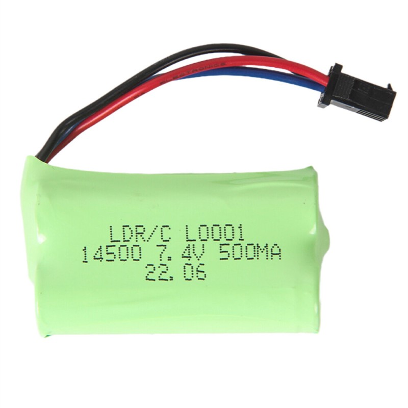 LDRC A86 A86P 1/18 RC Car Spare 7.4V 500mAh 2S Li-ion Battery SM Plug LA0001 Drift Vehicles Models Parts Accessories