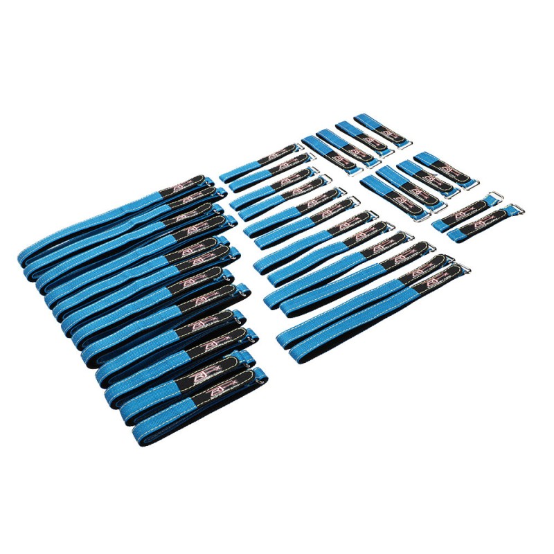 RJXHOBBY 2Pcs 16mmX150/180/ 200/210/220/225/230/250/300/350/400/500/600/700/800/900/1000mm Zinc Alloy Seamless Buckle Battery Strap