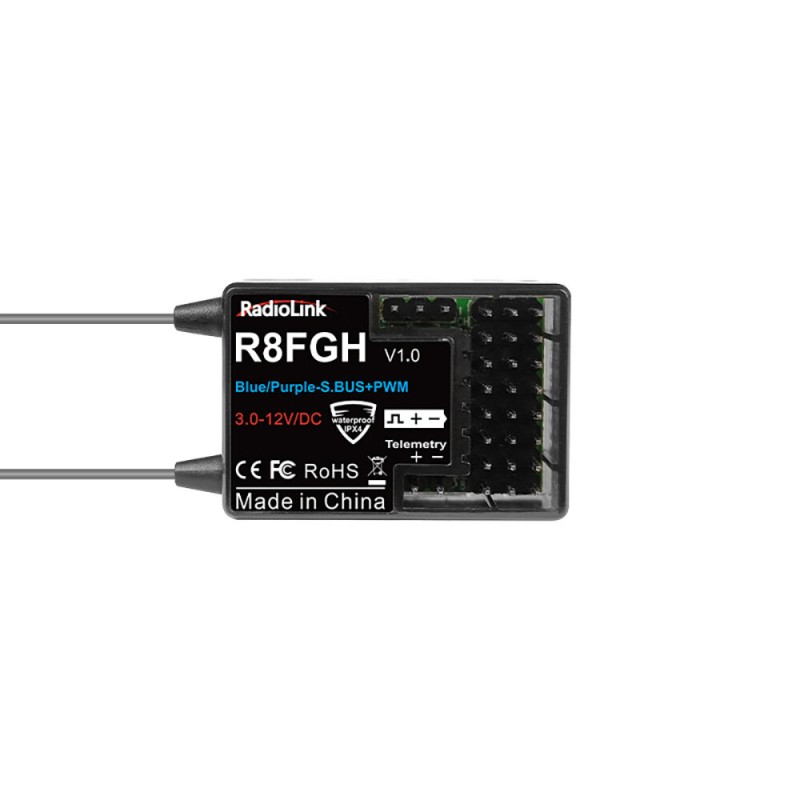 Radiolink R8FGH 2.4GHz 8CH Telemetry Gyro Receiver for RC Airplane Car Boat Robot