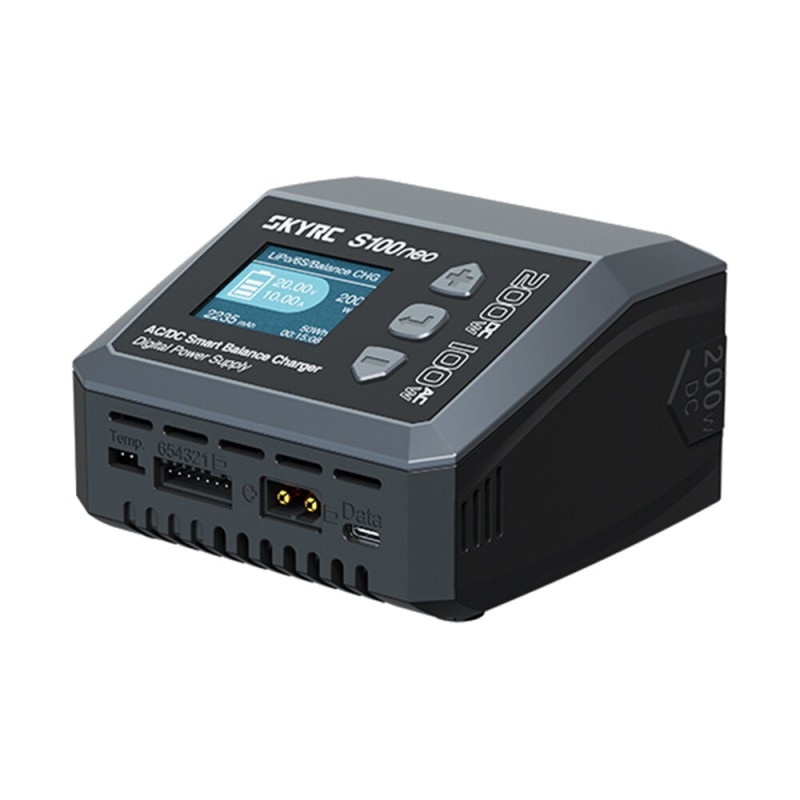 SKYRC S100neo AC100W DC200W 12A Dual Channel Lipo Charger for LiPo LiHV LiFe Lilon NiMH NiCd Pb Battery