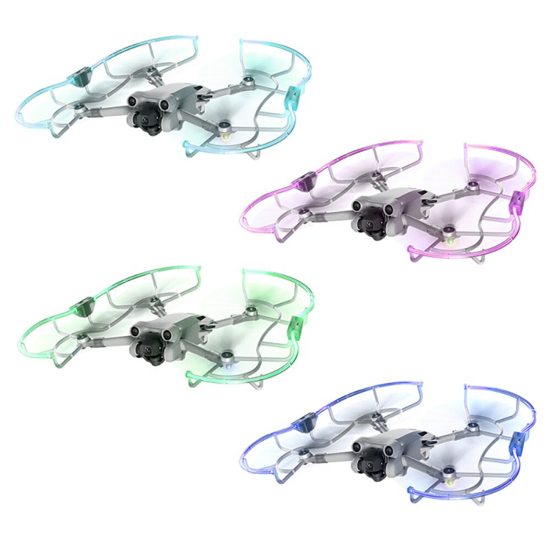 STARTRC LED Flash Light Anti-Collision Propeller Props Guard Glowing Ring Night Flight Colorful Protection Cover Blade Protector for DJI MINI 3 / MINI 3 PRO RC Drone Quadcopter