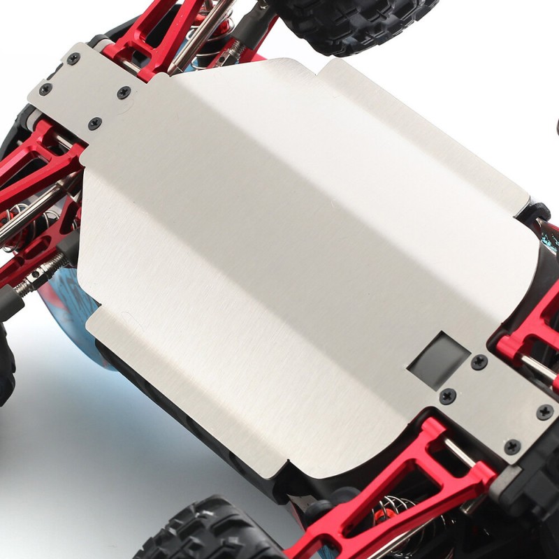 Stainless Steel Skid Plate Chassis Armor Gearbox Protector For 1/16 MJX 16207 16208 16209 16210 RC Car Upgrade Parts