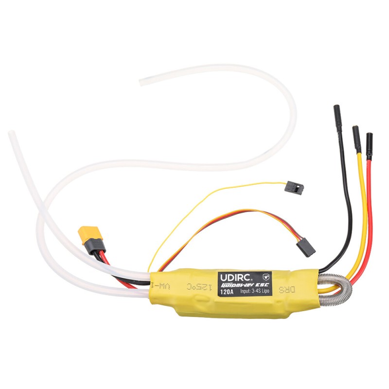 UDIRC UDI022 Tylosaurus RC Boat Spare 120A Brushess ESC 3-4S Water-Cooled Speed Controller UDI022-30 Vehicles Models Parts Accessories