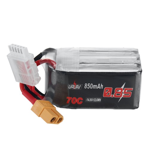 URUAV 14.8V 850mAh 70C 4S LiPo Battery XT60 Plug for RC Drone