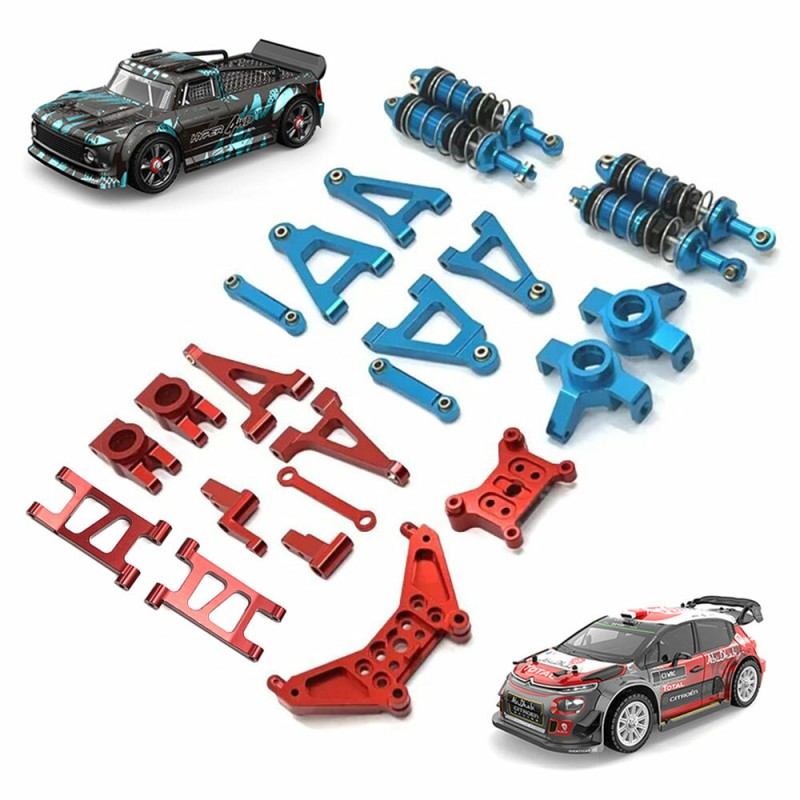Upgrade Parts For MJX 14301 14302 14303 Metal Suspension Arm Steering Cup Shock Absorber Steering Assembly Shock Tower Set 1/14 RC Car Parts