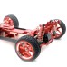 Upgraded CNC Metal RC Car Frame w/ Metal Differential For Wltoys 144001 144010 144002 Vehicle Models With Tire Motor Gear RC Car Parts