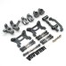 Upgraded Metal Parts Steering Cup Wheel Seat C Hubs Shock Plate Linkage Rod Set for Wltoys 104072 1/10 RC Car Vehicles Models Spare Accessories