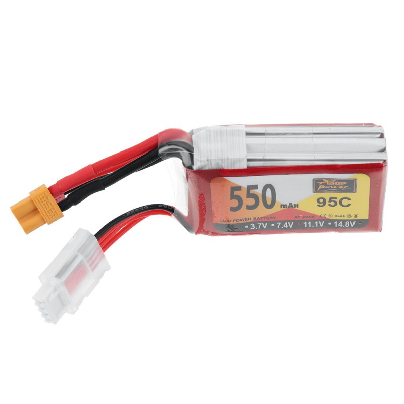 ZOP POWER 11.1V 550mAh 95C 3S LiPo Battery XT30 Plug for RC Drone
