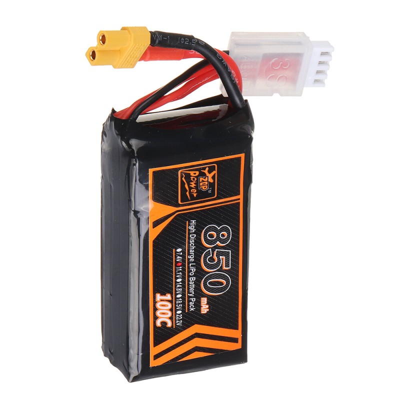 ZOP Power 11.1V 850mAh 100C 3S Lipo Battery XT30 Plug for RC Racing Drone