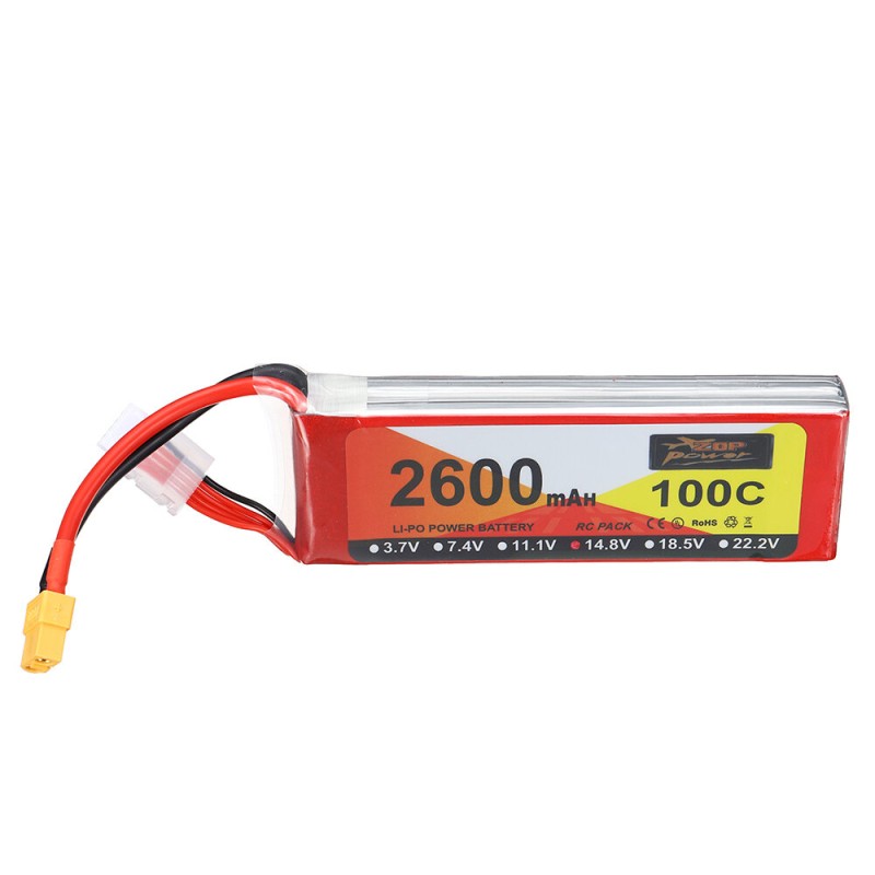 ZOP Power 14.8V 2600mAh 100C 4S LiPo Battery XT60 Plug for RC Drone