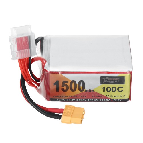 ZOP Power 22.2V 1500mAh 100C 6S LiPo Battery XT60 Plug for SpeedyBee Master 5 V2 RC FPV Racing Drone