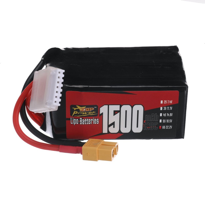 ZOP Power 6S 22.2V 1500mAh 120C 33.3Wh LiPo Battery XT60 Plug for SpeedyBee Master 5 V2  RC FPV Racing Drone